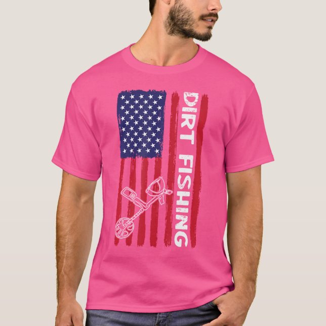 T-shirt Détection de métaux de pêche dans la saleté détect (Devant)