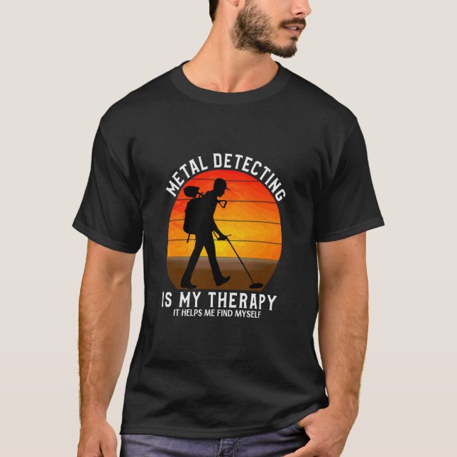 T-shirt Détection de métaux détecteur détection Drôle de d (Devant)