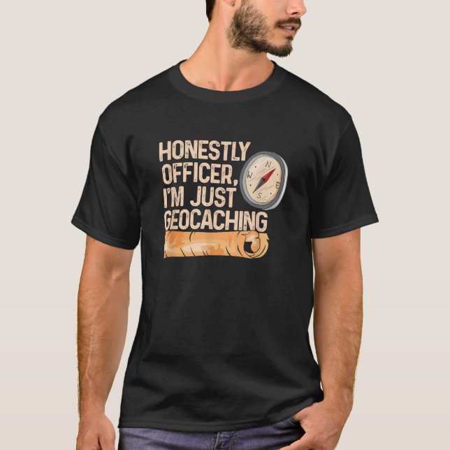 T-shirt Détection de Métaux pour Géocacheur Détecteur (Devant)