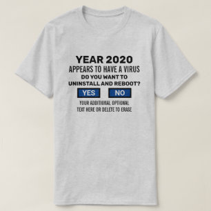 T-shirt Détection du virus de l'Geek de l'ordinateur 2020