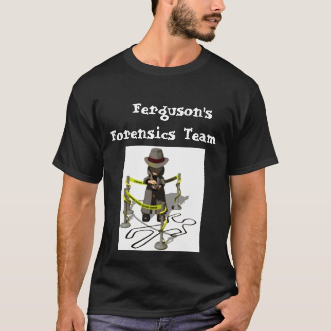 T-shirt detective_crime_scene_lw,    Ferguson'sForensics… (Devant)