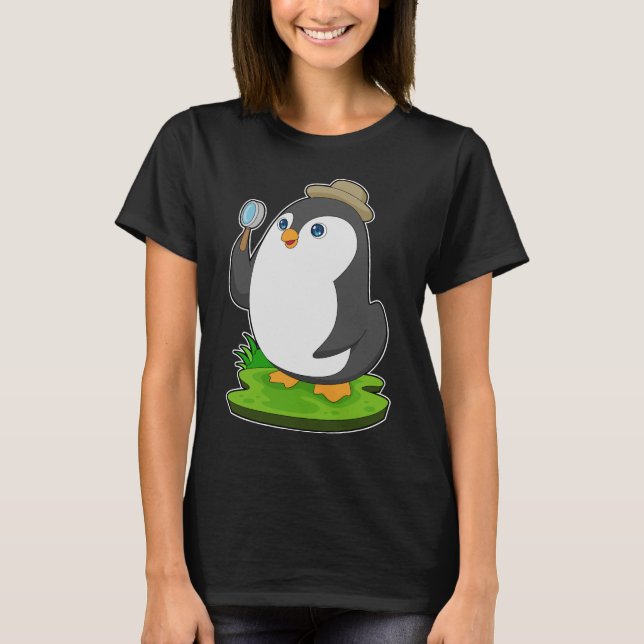 T-shirt Détective de pingouin (Devant)
