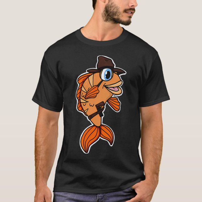 T-shirt détective de poissons (Devant)