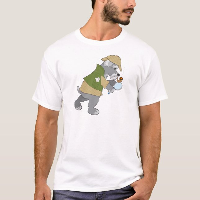 T-shirt Détective de Schnauzer (Devant)