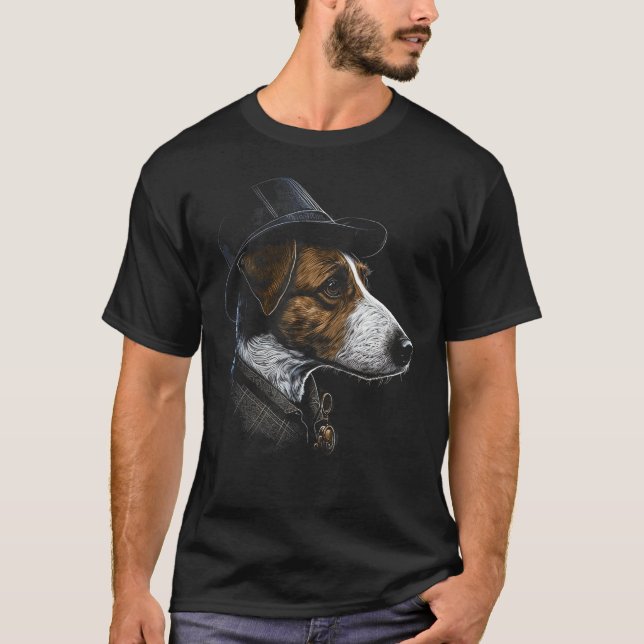 T-shirt Detective Dog Illustration (Devant)