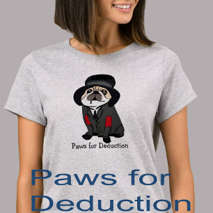 T-shirt Détective Sherlock Pug Amoureux de Chien Clochard