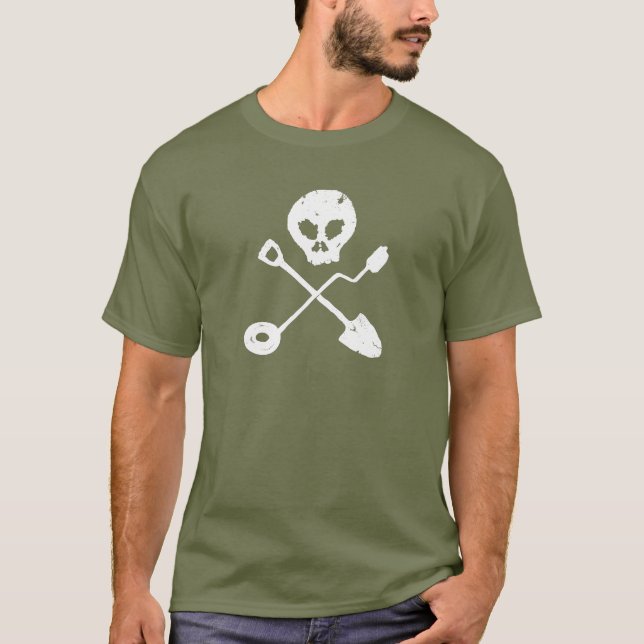 T-shirt Detectorist Skull - Sondengänger crânes (Devant)