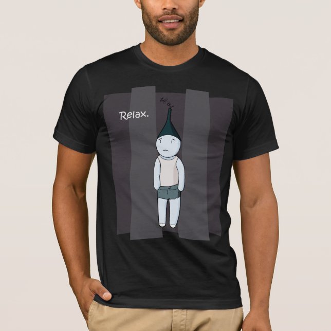 T-shirt Détendez, obscurité colorée (Devant)