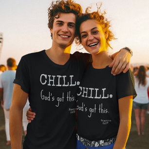 T-shirt Détendez-vous, Dieu s'en charge Écriture Romains 8