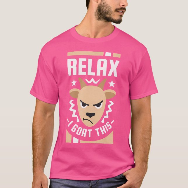 T-shirt Détendez-vous ici chèvre (Devant)