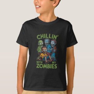 T-shirt Détente avec mes zombies Halloween garçons enfants