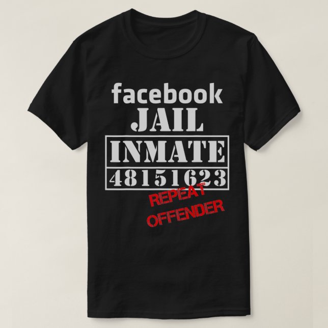 T-shirt Détenu en prison de FB Détenu récidiviste Libéral  (Design devant)