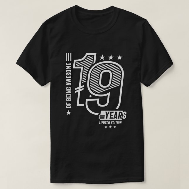 T-shirt D'Être génial 19 ans - 19e anniversaire (Design devant)