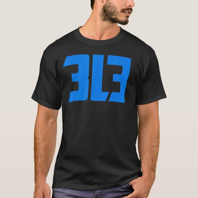 T-shirt Détroit 313 (Devant)