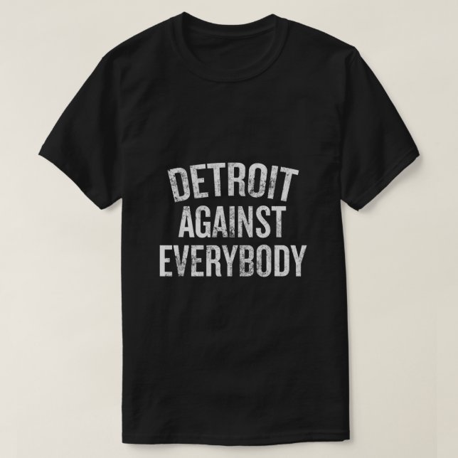T-shirt Détroit contre tout le Michigan (Design devant)