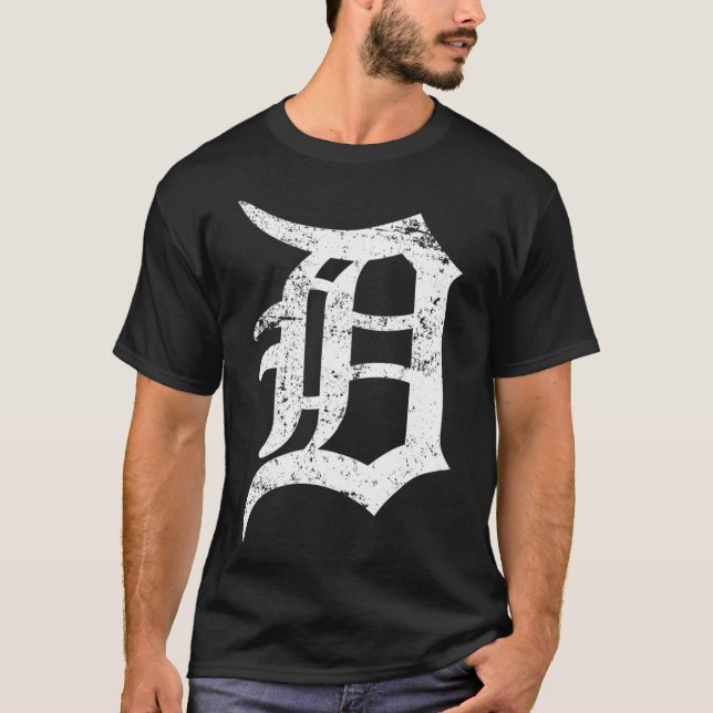T-shirt Detroit D en état de détresse (Devant)