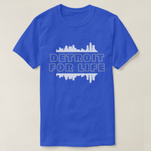 T-shirt Detroit pour la vie - Football Skyline