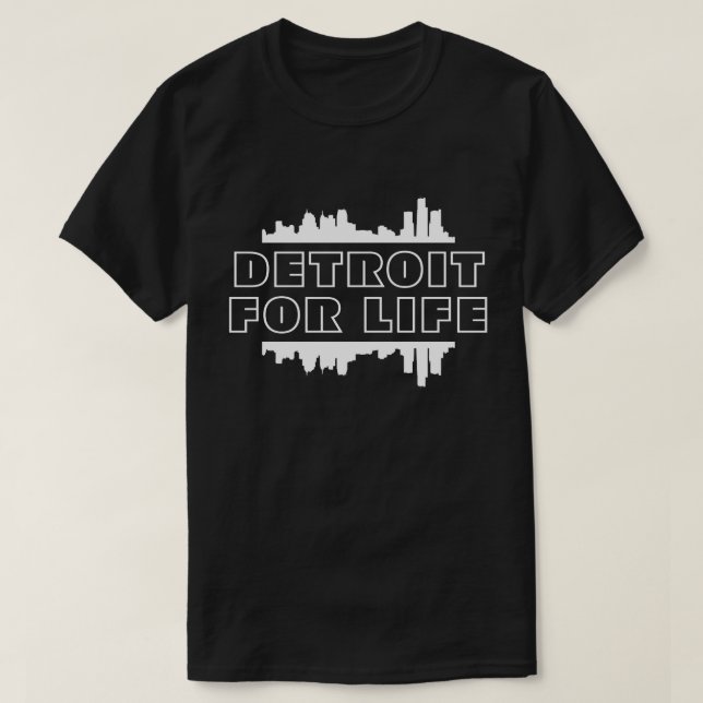 T-shirt Détroit pour la vie - Skyline (Design devant)