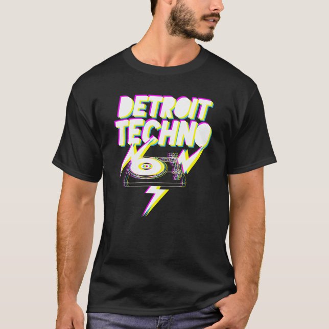 T-shirt Detroit Techno House Music Festival Favori Edm D (Devant)