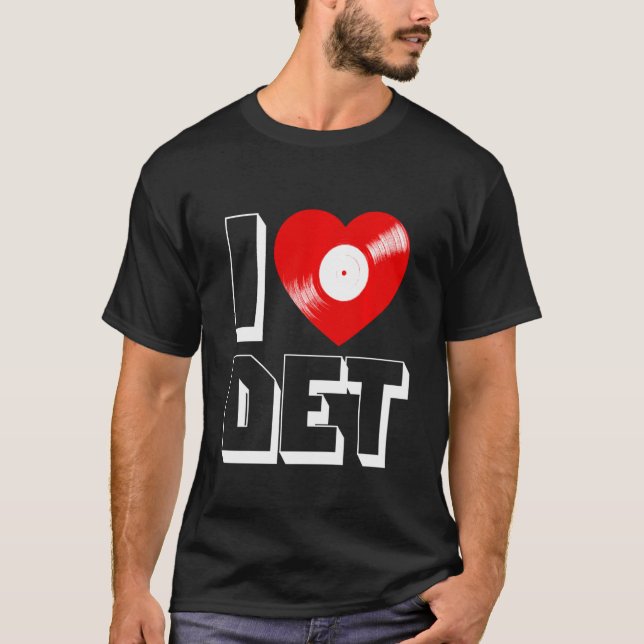 T-shirt Detroit Techno House Music Festival Love Edm Dj (Devant)