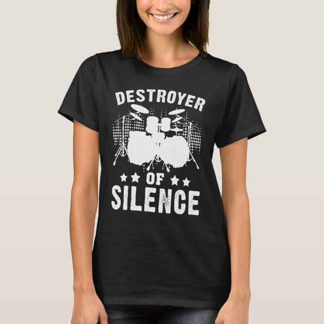 T-shirt Détroyer Du Silence Percussion Drummer (Devant)