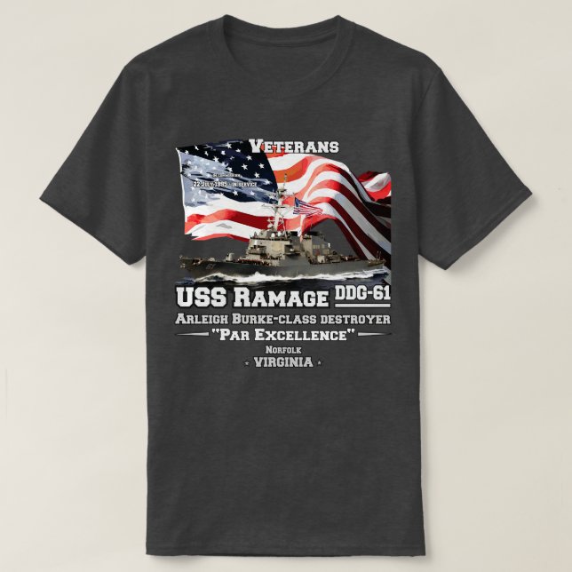T-shirt Détroyer USS Ramage DDG61 (Design devant)