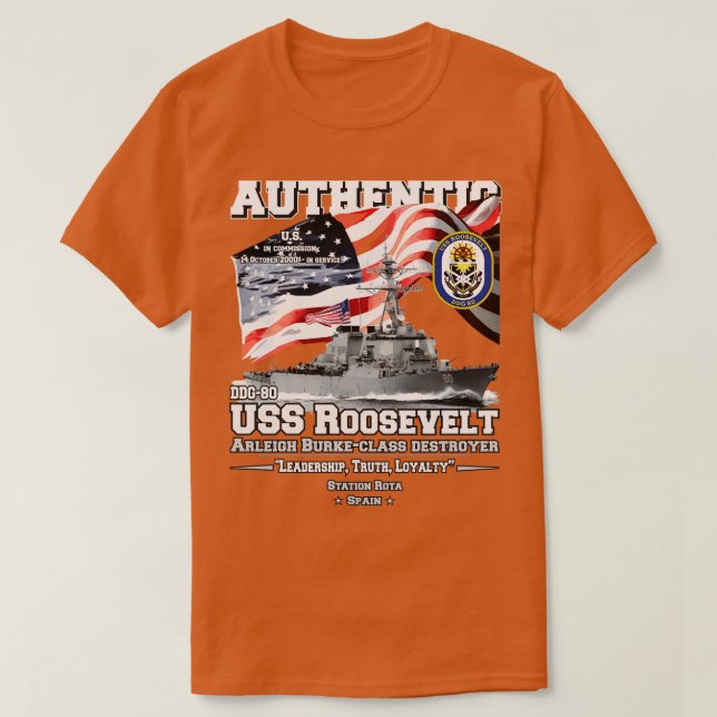 T-shirt Détroyer USS Roosevelt DDG80 (Design devant)