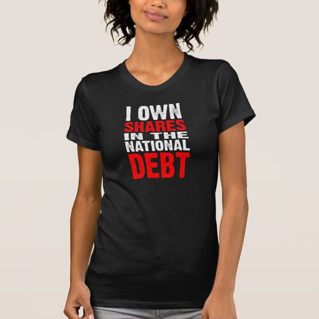 T-shirt Dette nationale (sombre) - Customisée (Devant)
