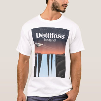 T-shirt Dettifoss Islande affiche de voyage.
