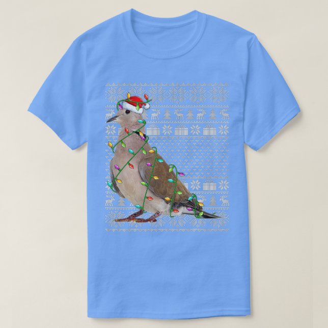 T-shirt Deuil Dove Oiseau Amant Père Noël Olaid Dove Pleur (Design devant)