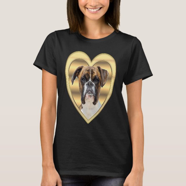 T-shirt Deutscher Boxer  Dog Heart   Boxer  German Boxer   (Devant)
