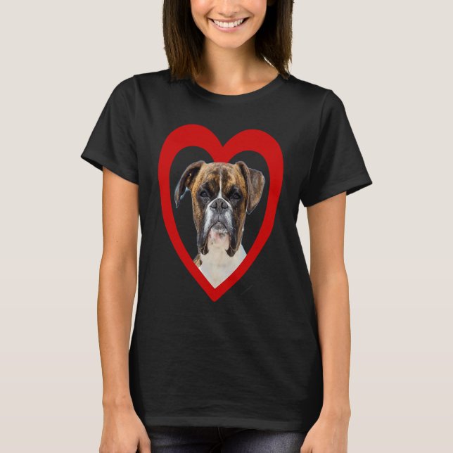 T-shirt Deutscher Boxer  Dog Heart   Boxer  German Boxer (Devant)