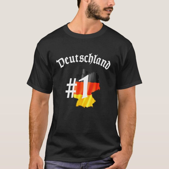 T-shirt Deutschland 1 Allemagne Drapeau Allemand Fierté Pa (Devant)