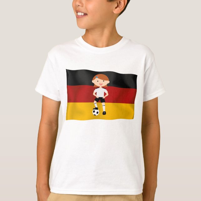 T-shirt Deutschland Allemagne Fußball Mädchen 3 (Devant)