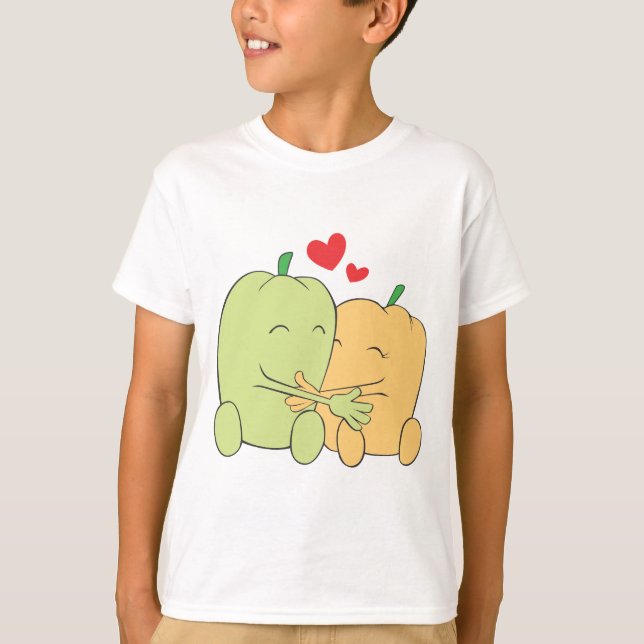 T-shirt Deux amateurs de poivron doux (Devant)