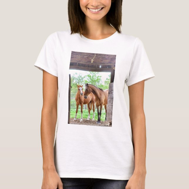 T-shirt Deux amis de cheval (Devant)