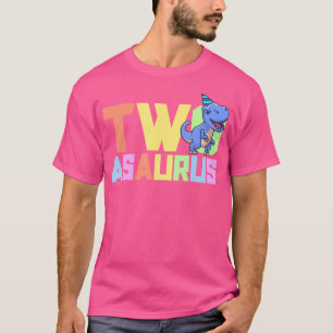 T-shirt Deux Asaurus Dinosaure 2 ans fête d'anniversaire 2