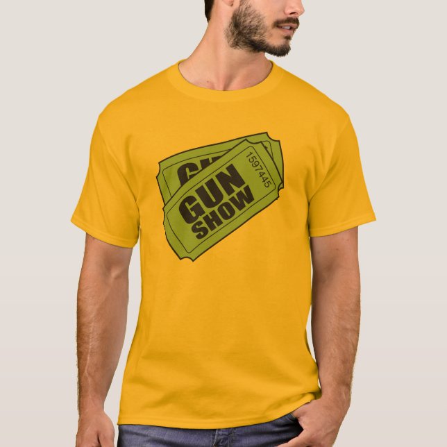T-shirt Deux billets au salon d'armes à feu (Devant)