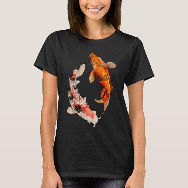 T-shirt Deux carpes koï japonaises (Devant)