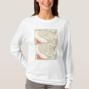 T-shirt Deux cartes lithographiées par couleur des