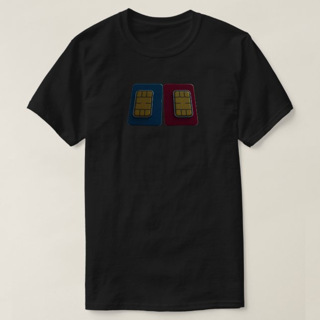 T-shirt Deux Cartes Sim (Design devant)