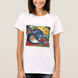 T-shirt Deux Cats, Blue and Yellow, Franz Marc