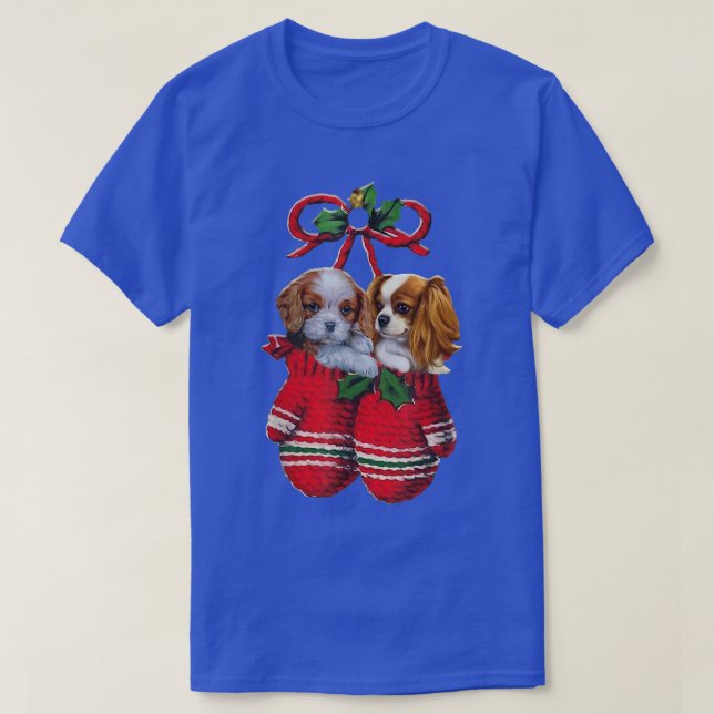 T-shirt Deux Cavalier King Charles Spaniel Chien dans le g (Design devant)