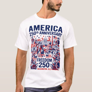T-shirt Deux cent cinquantième anniversaire de Washington