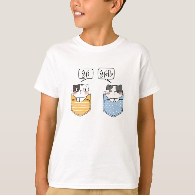 T-shirt deux chats (Devant)