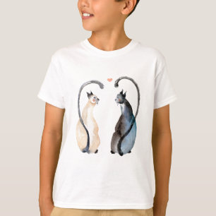 T-shirt Deux chats amoureux