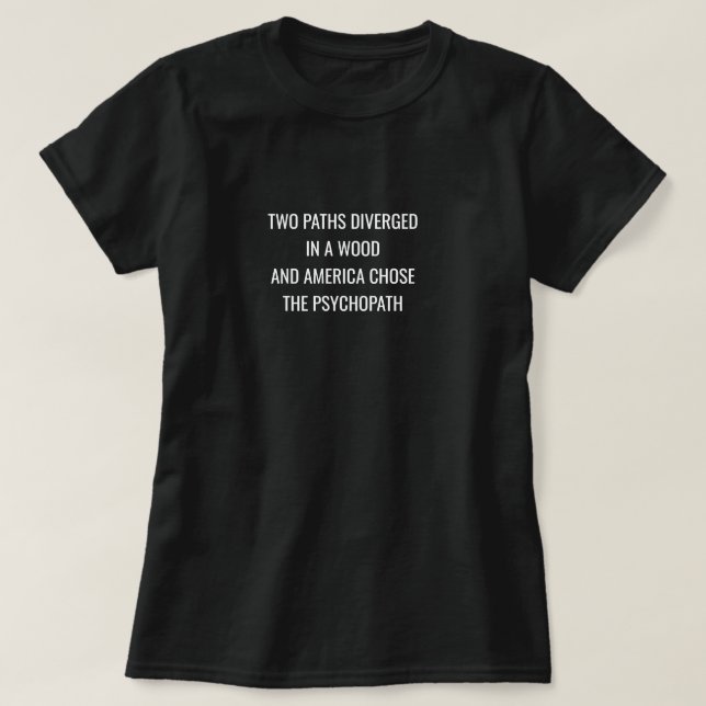 T-shirt DEUX CHEMINS DIVERGÉS - Blanc (Design devant)