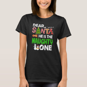 T-shirt Deux Cher Père Noël Il est le coquin One Snowman C