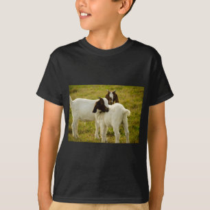 T-shirt Deux chèvres Boer mignonnes dans une photo d'anima