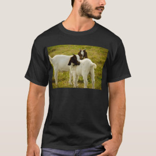 T-shirt Deux chèvres boer mignonnes en photo d'animaux de 